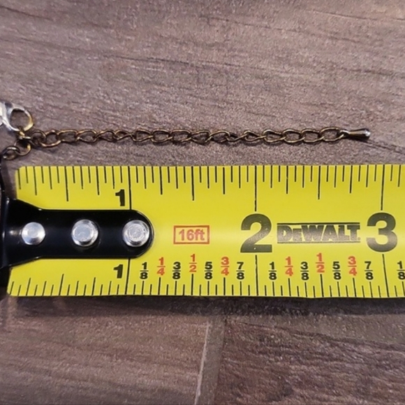 Turquoise Floral Chain-Link Bib Statement Necklace w/ Extender - Picture 5 of 5